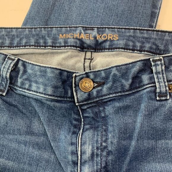 Michael Kors | Izzy Skinny Women’s Released Hem Skinny Blue Denim Jeans - Picture 6 of 10